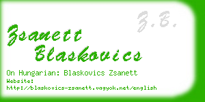 zsanett blaskovics business card